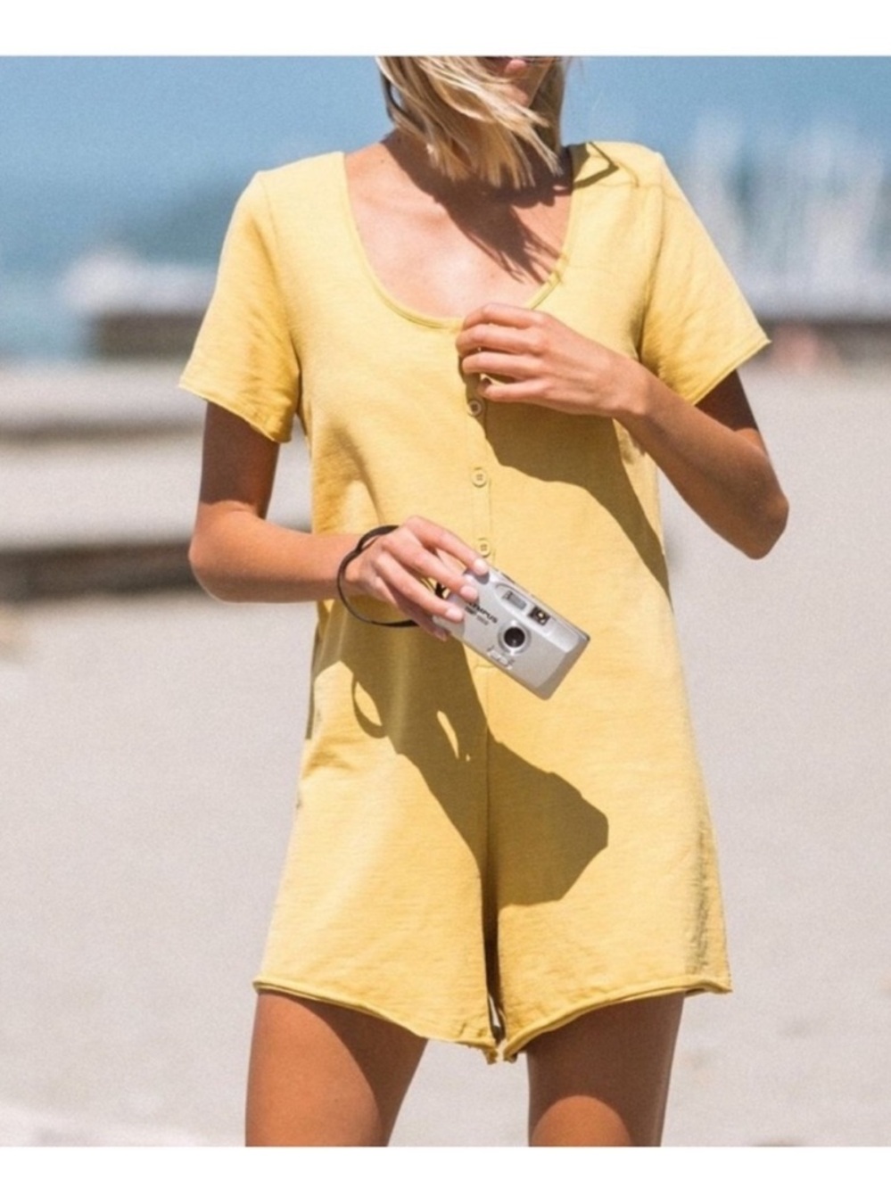 NWT Mustard Romper xs